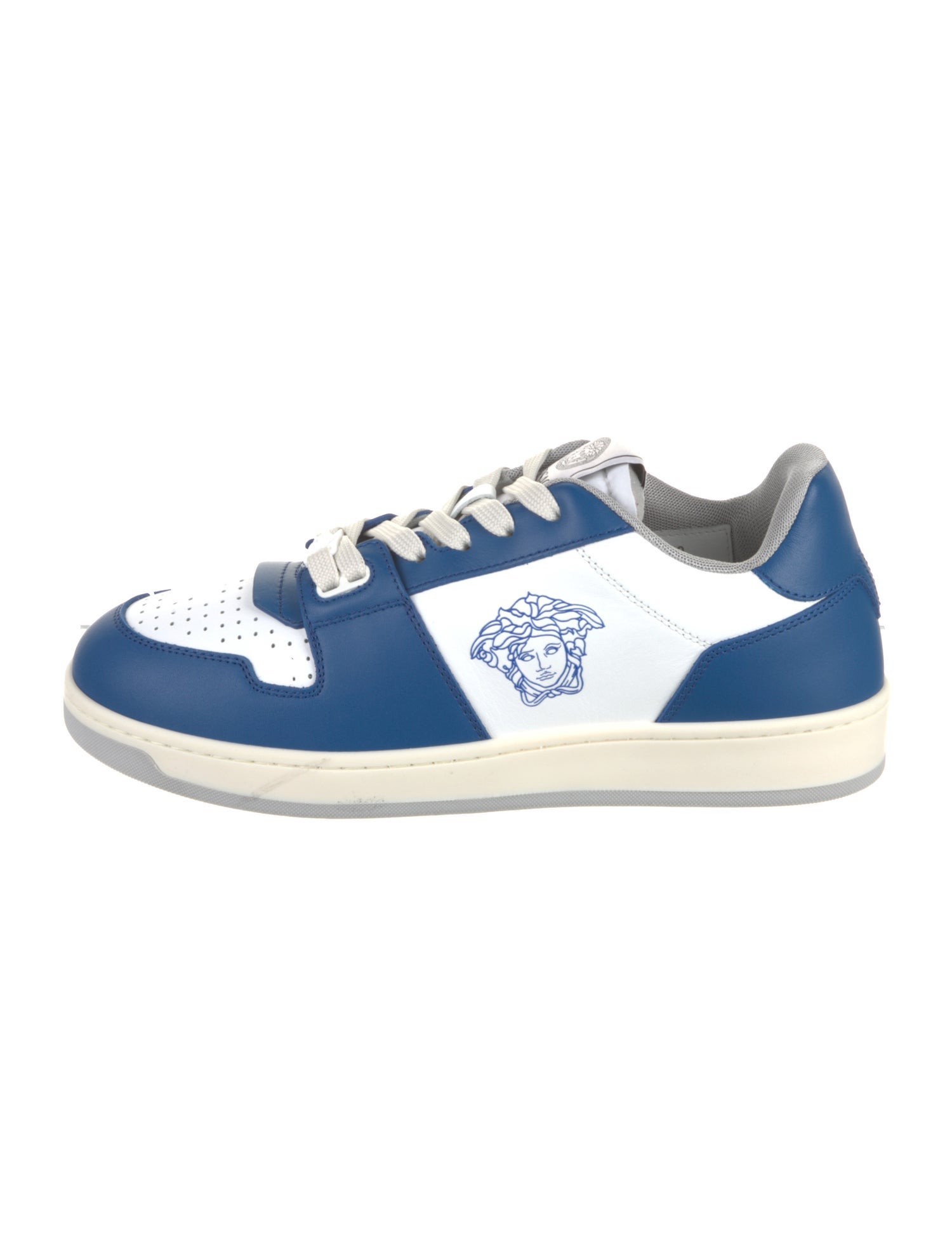 Versace Leather Colorblock Pattern Sneakers