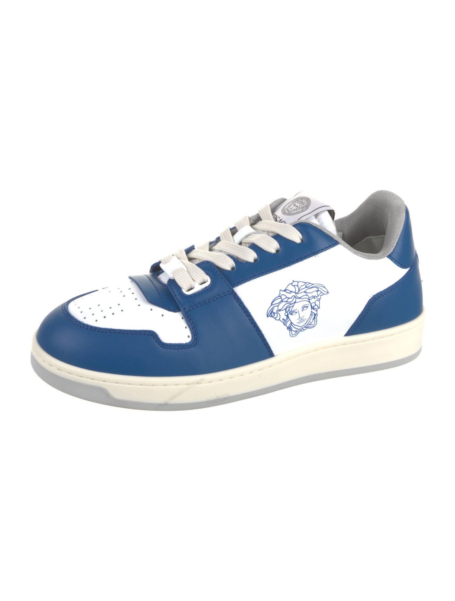 Versace Leather Colorblock Pattern Sneakers