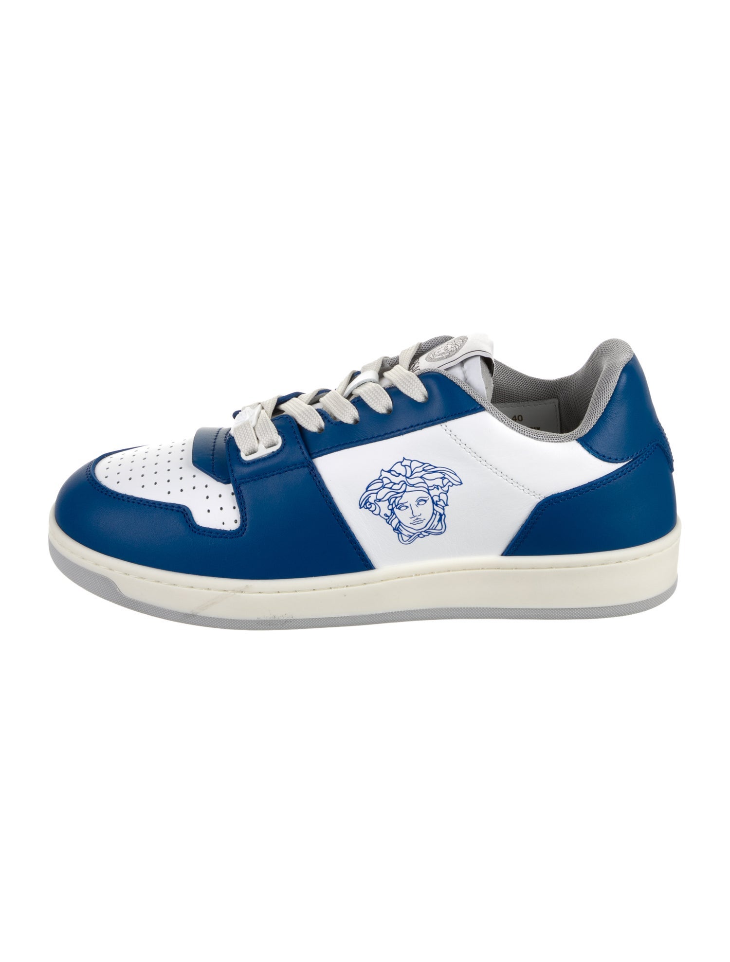 Versace Leather Colorblock Pattern Athletic Sneakers w/ Tags