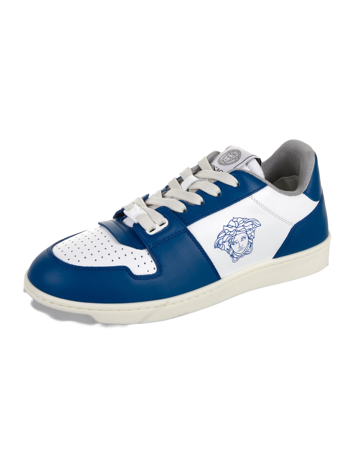 Versace Leather Colorblock Pattern Athletic Sneakers w/ Tags