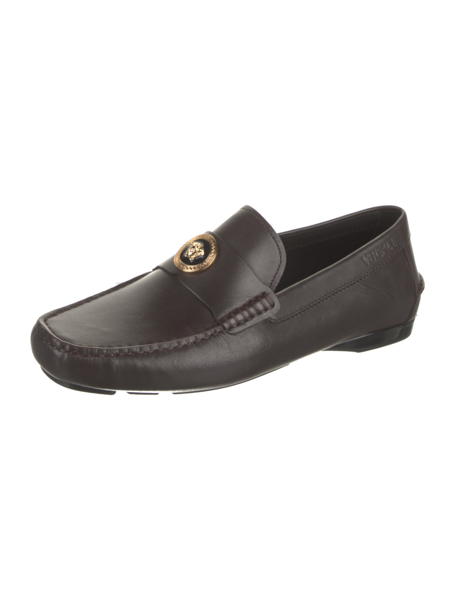 Versace Leather Dress Loafers