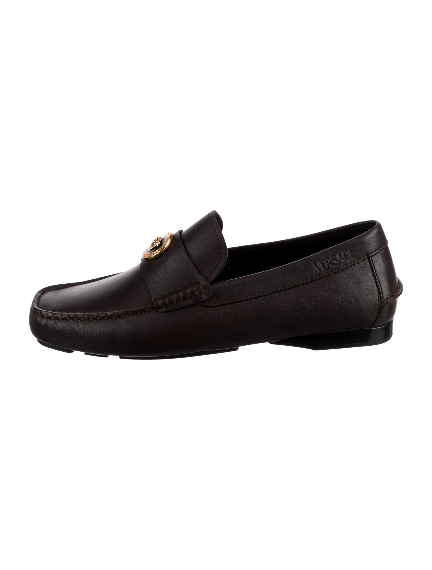 Versace Leather Dress Loafers