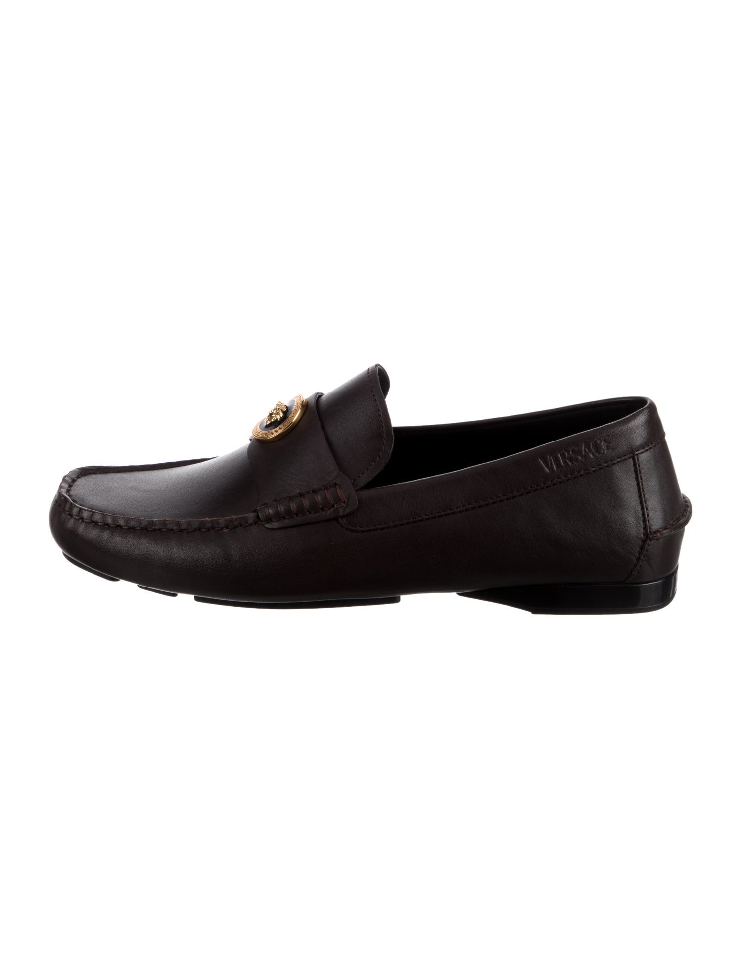 Versace Leather Dress Loafers