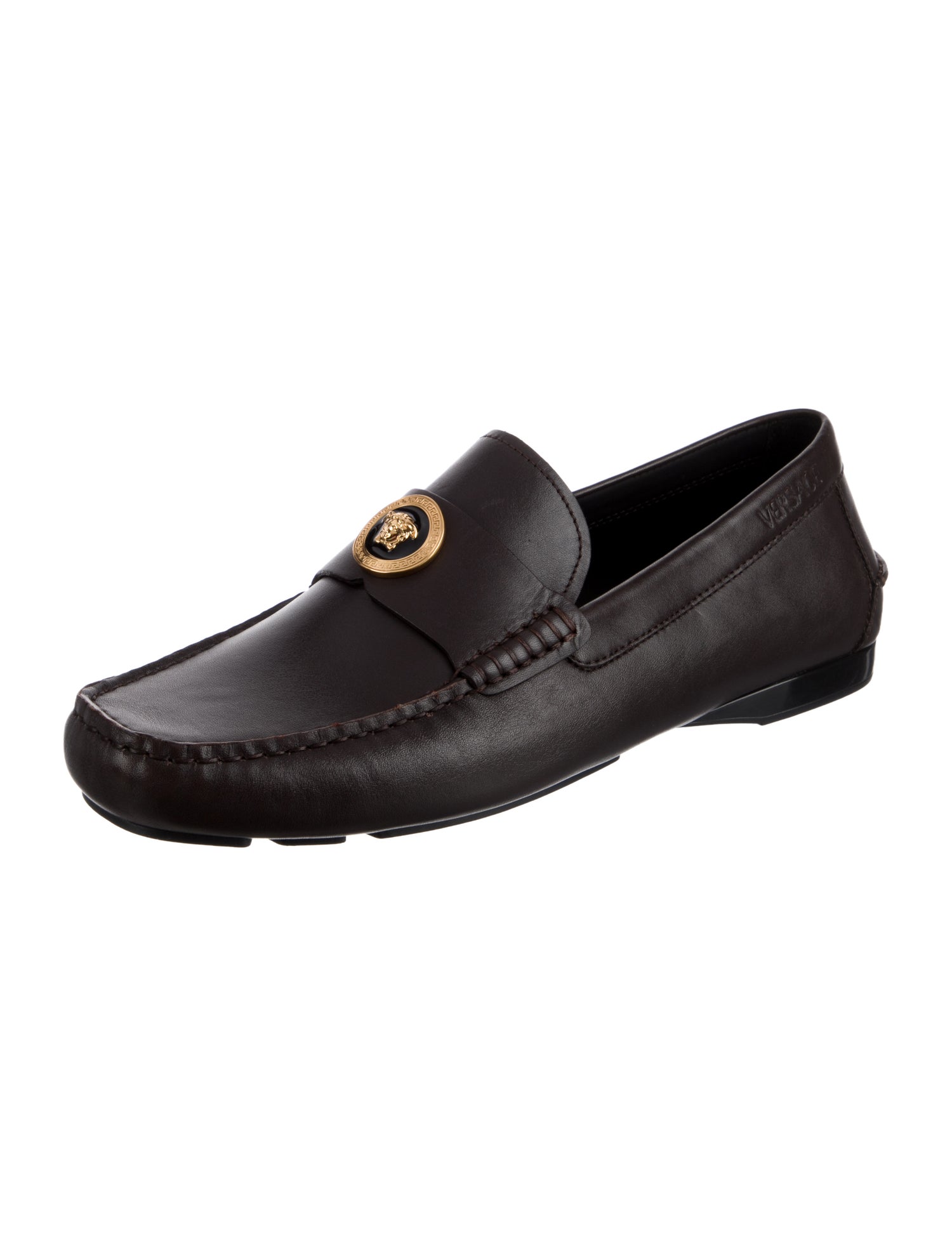 Versace Leather Dress Loafers
