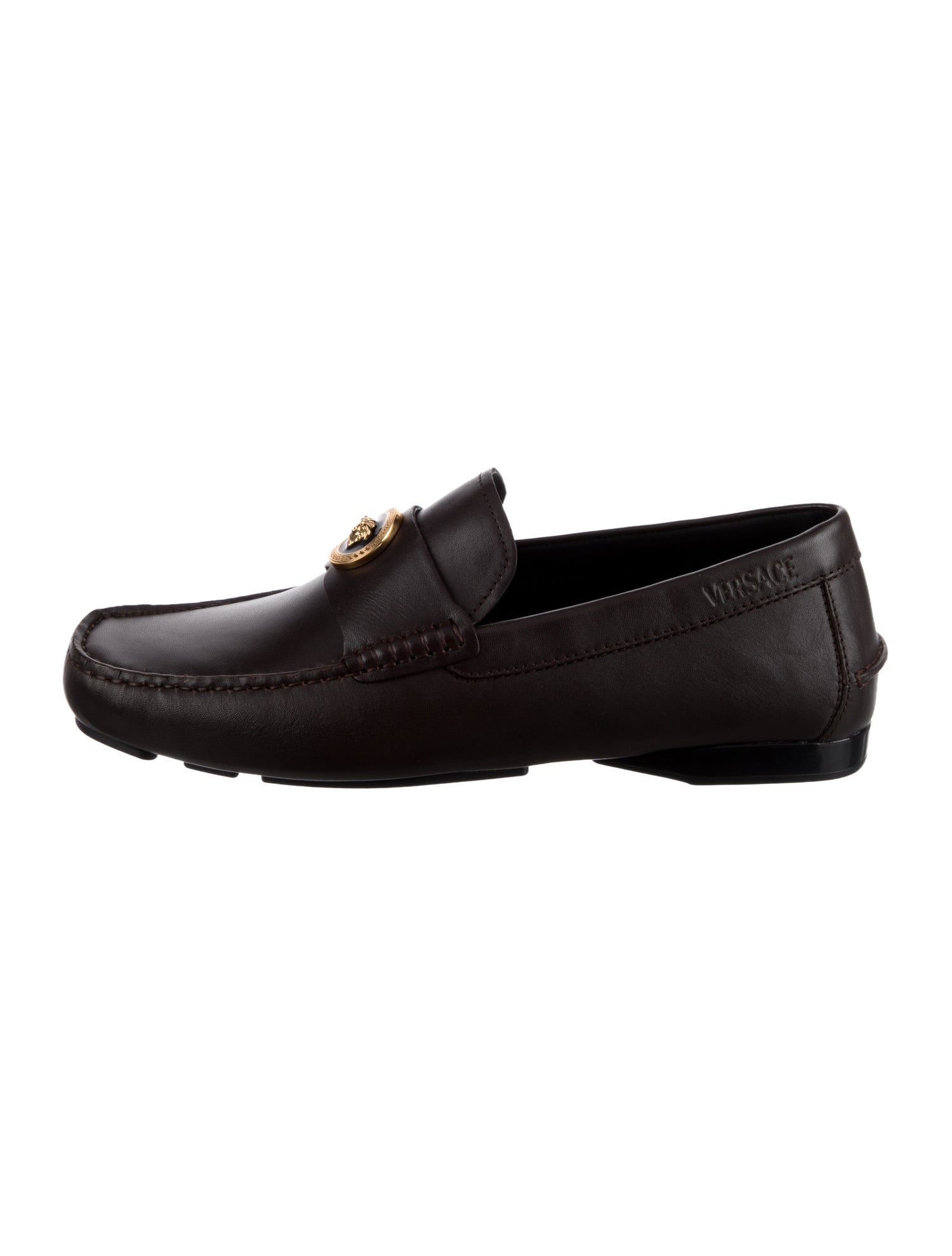 Versace Leather Dress Loafers