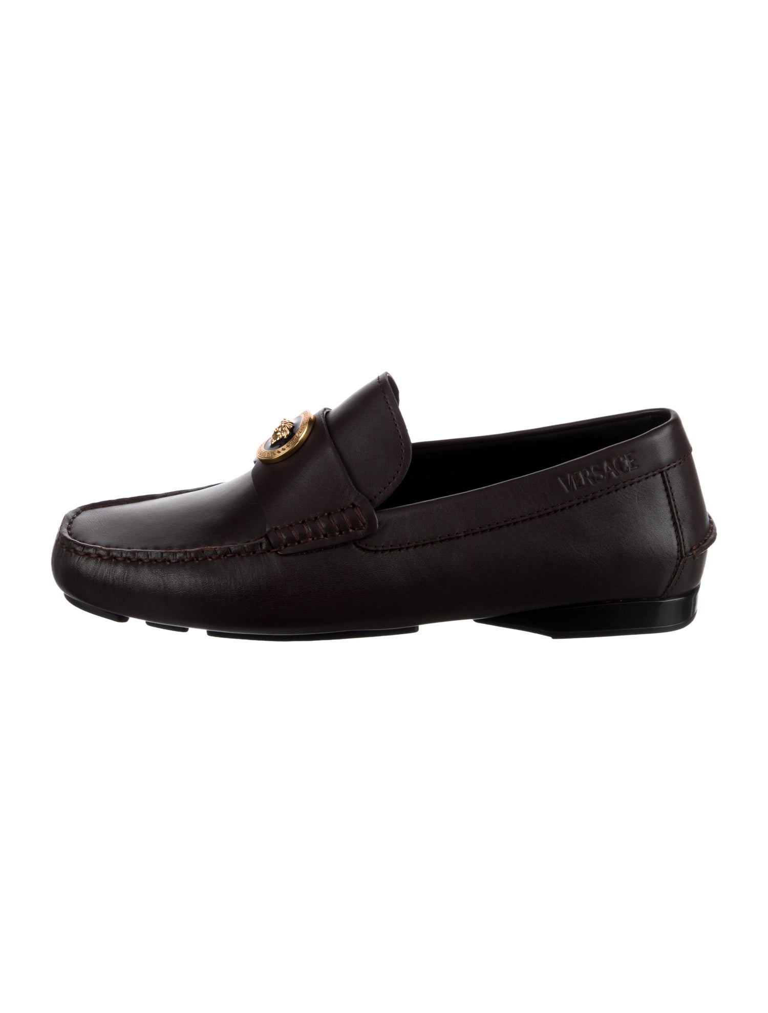 Versace Leather Dress Loafers