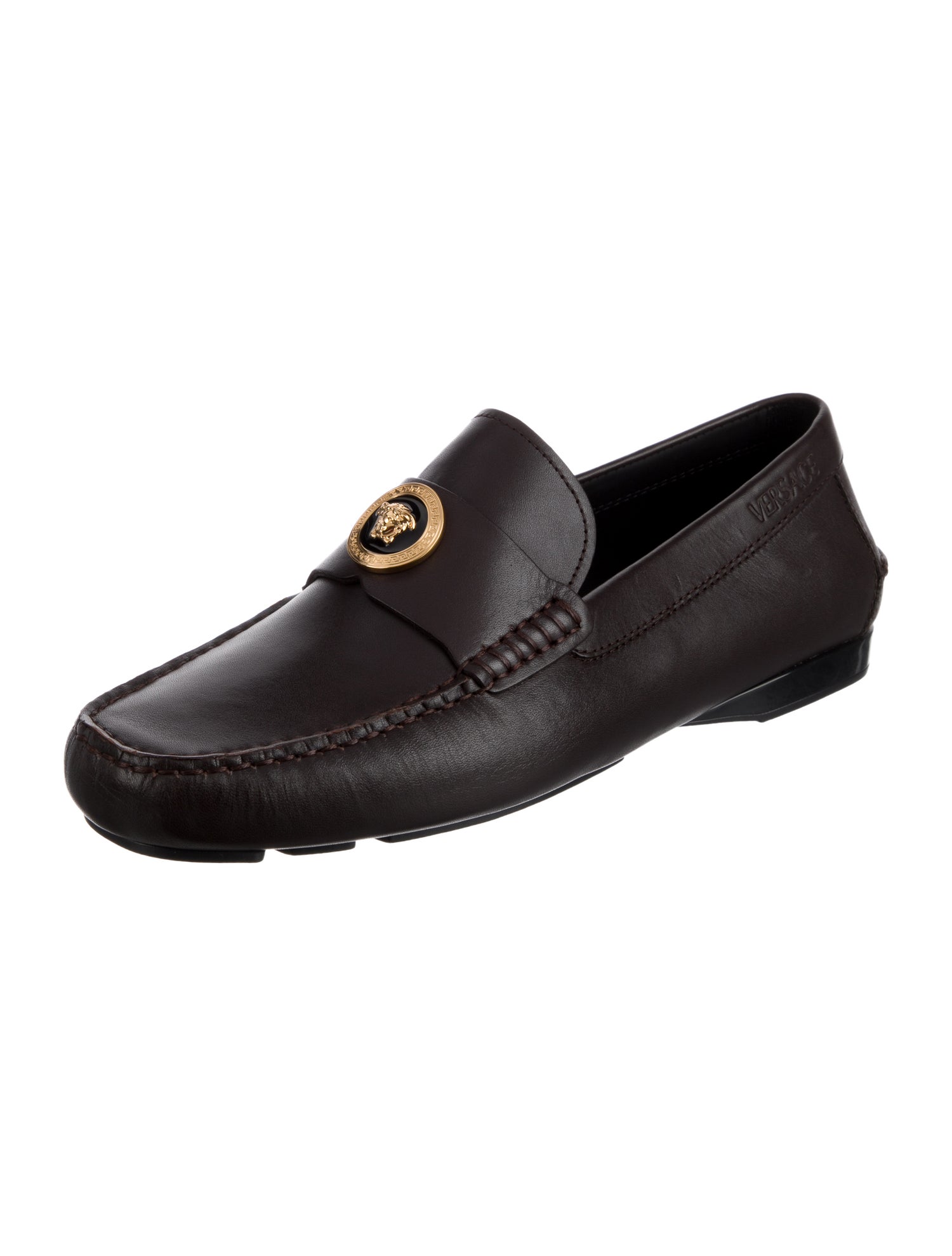 Versace Leather Dress Loafers
