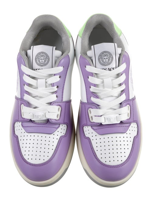 Versace Leather Colorblock Pattern Sneakers