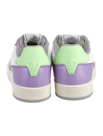 Versace Leather Colorblock Pattern Sneakers