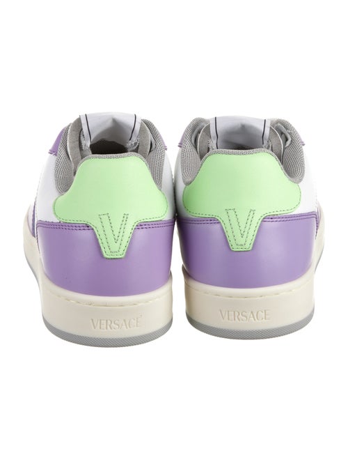 Versace Leather Colorblock Pattern Sneakers