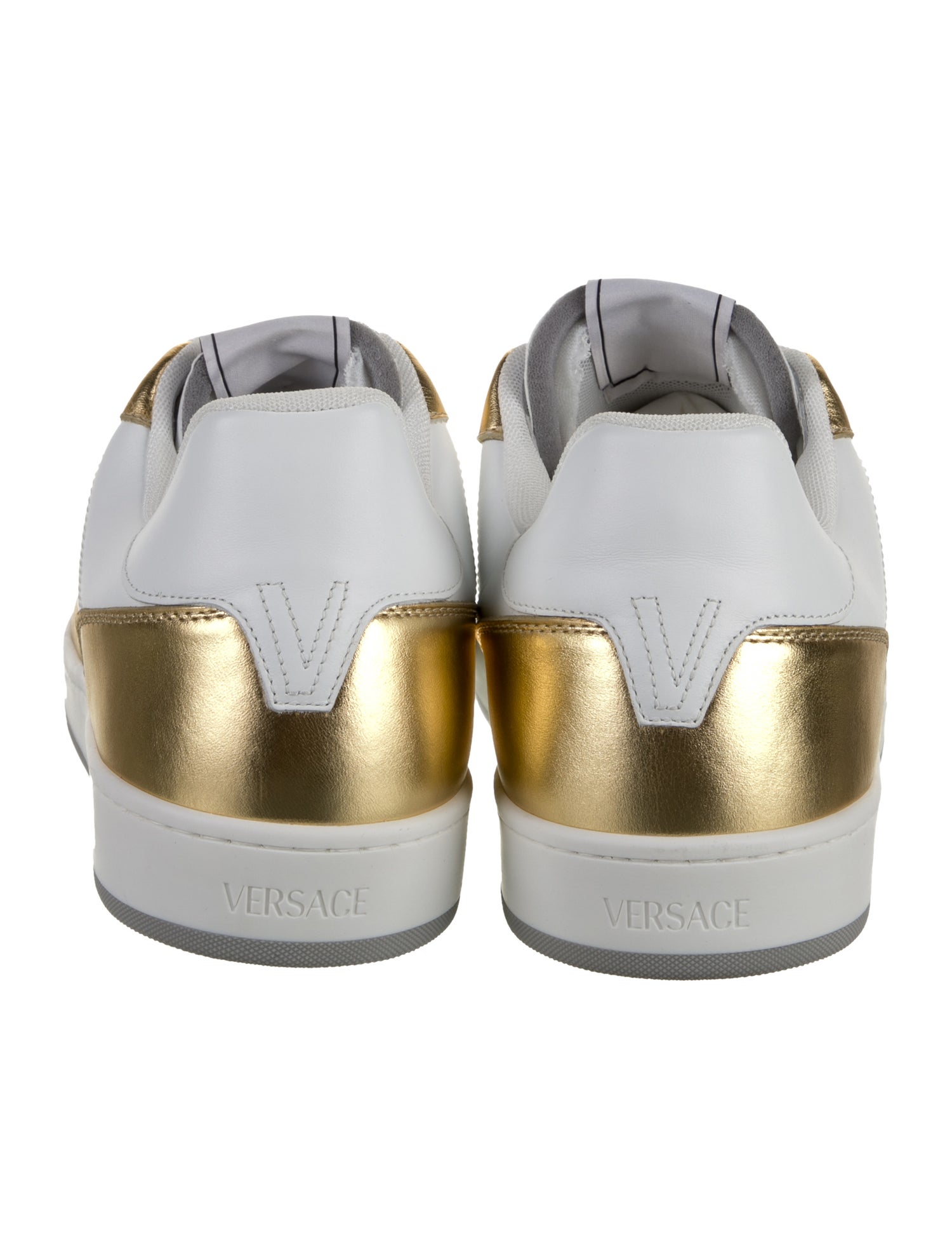 Versace Leather Colorblock Pattern Sneakers