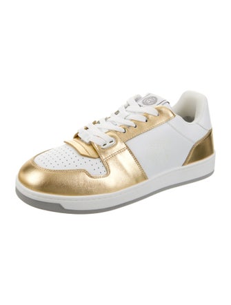 Versace Leather Colorblock Pattern Sneakers