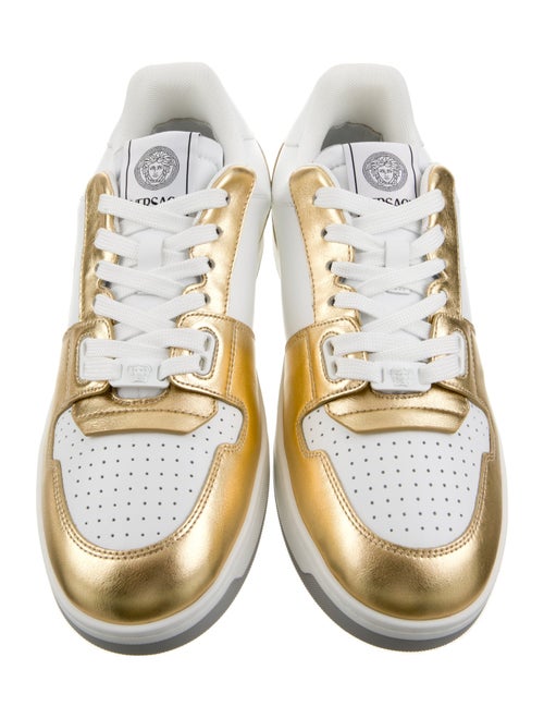 Versace Leather Colorblock Pattern Sneakers
