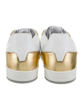 Versace Leather Colorblock Pattern Sneakers