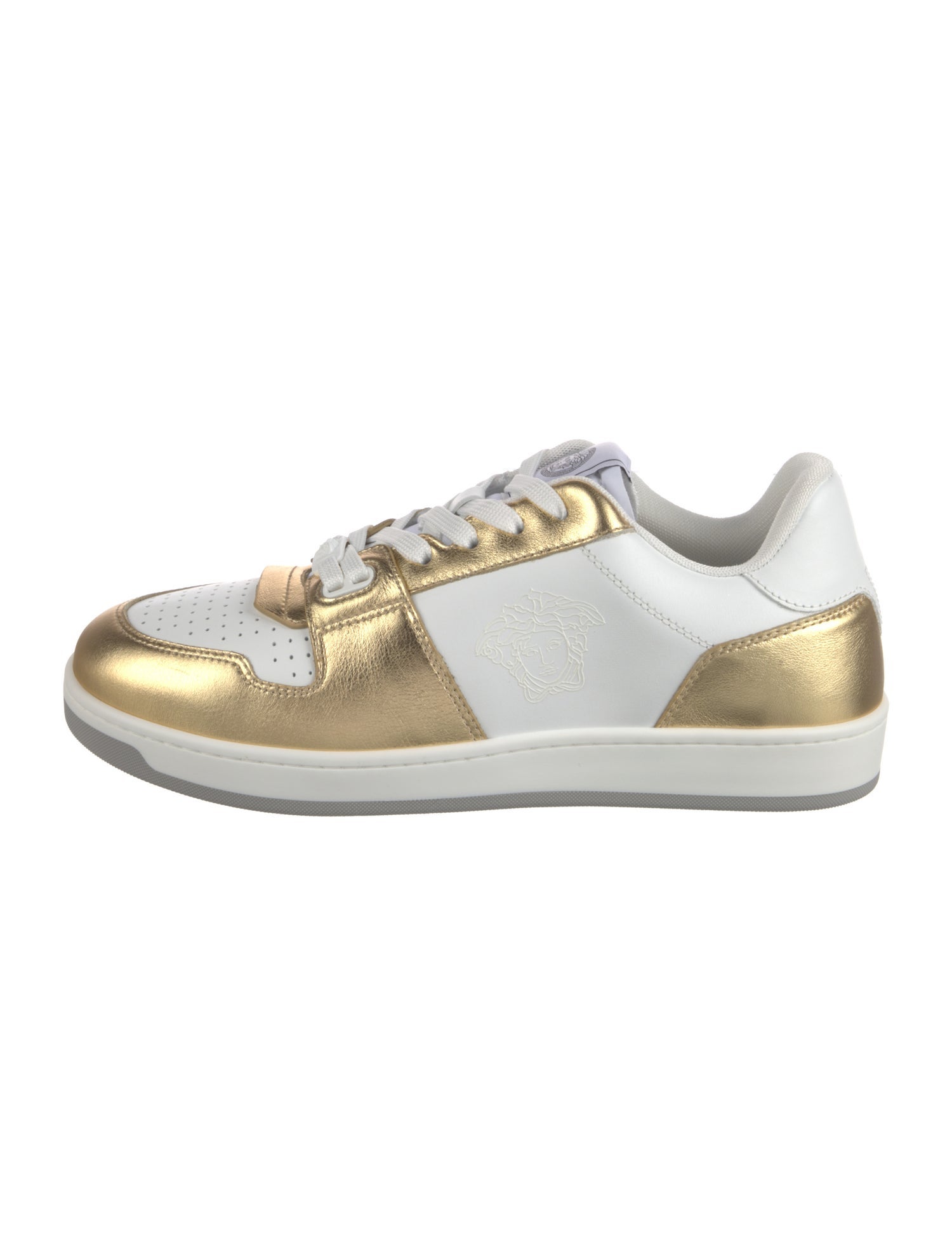 Versace Leather Colorblock Pattern Sneakers