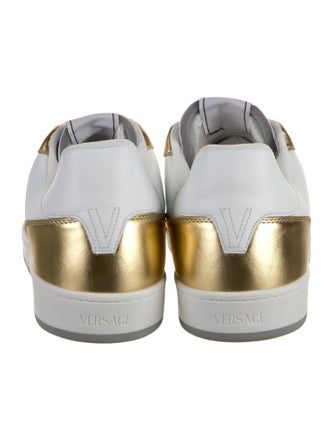 Versace Leather Colorblock Pattern Sneakers