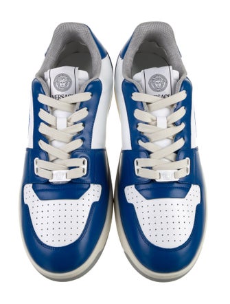 Versace Leather Colorblock Pattern Sneakers