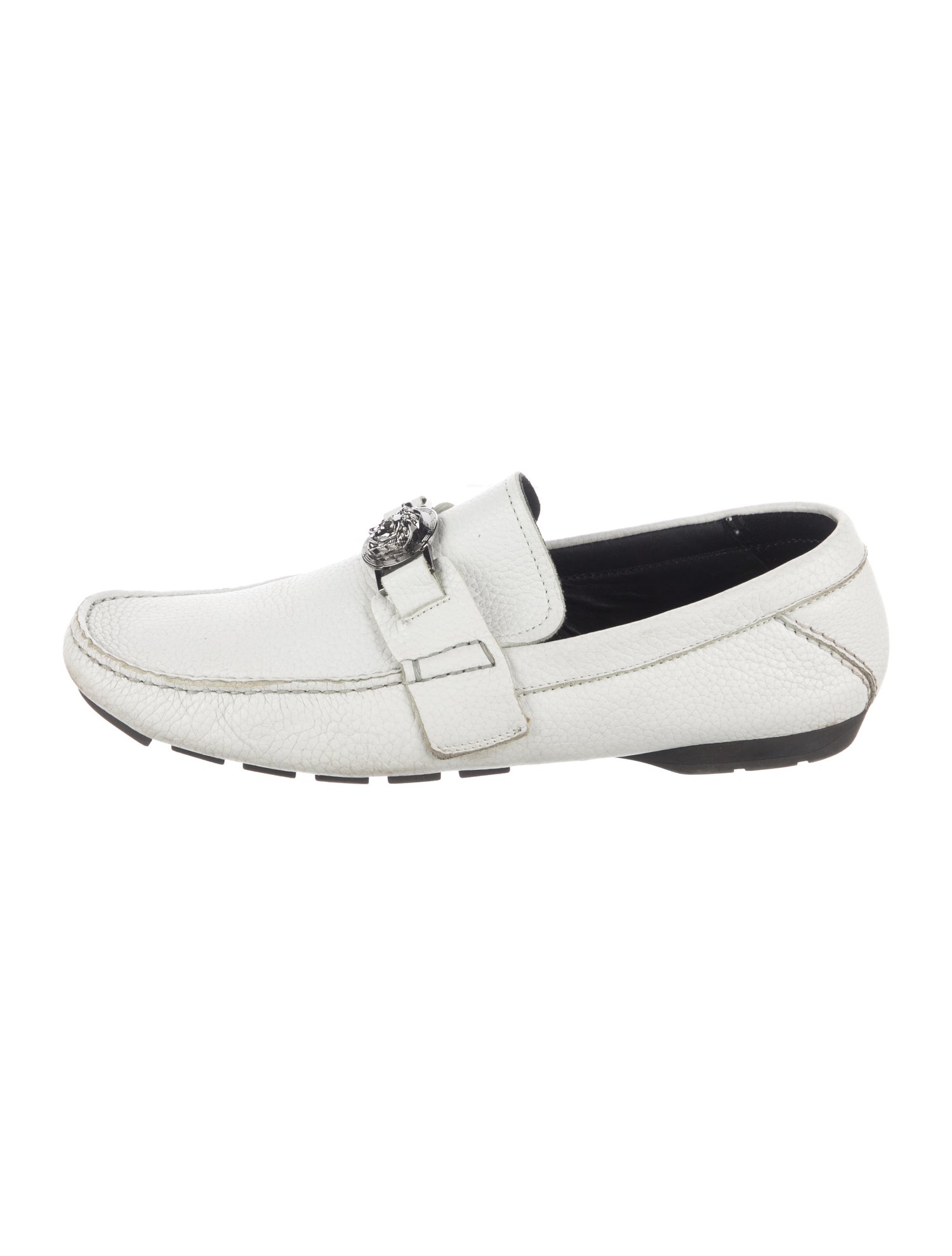 Versace Medusa Insignia Leather Loafers