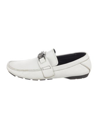Versace Medusa Insignia Leather Loafers
