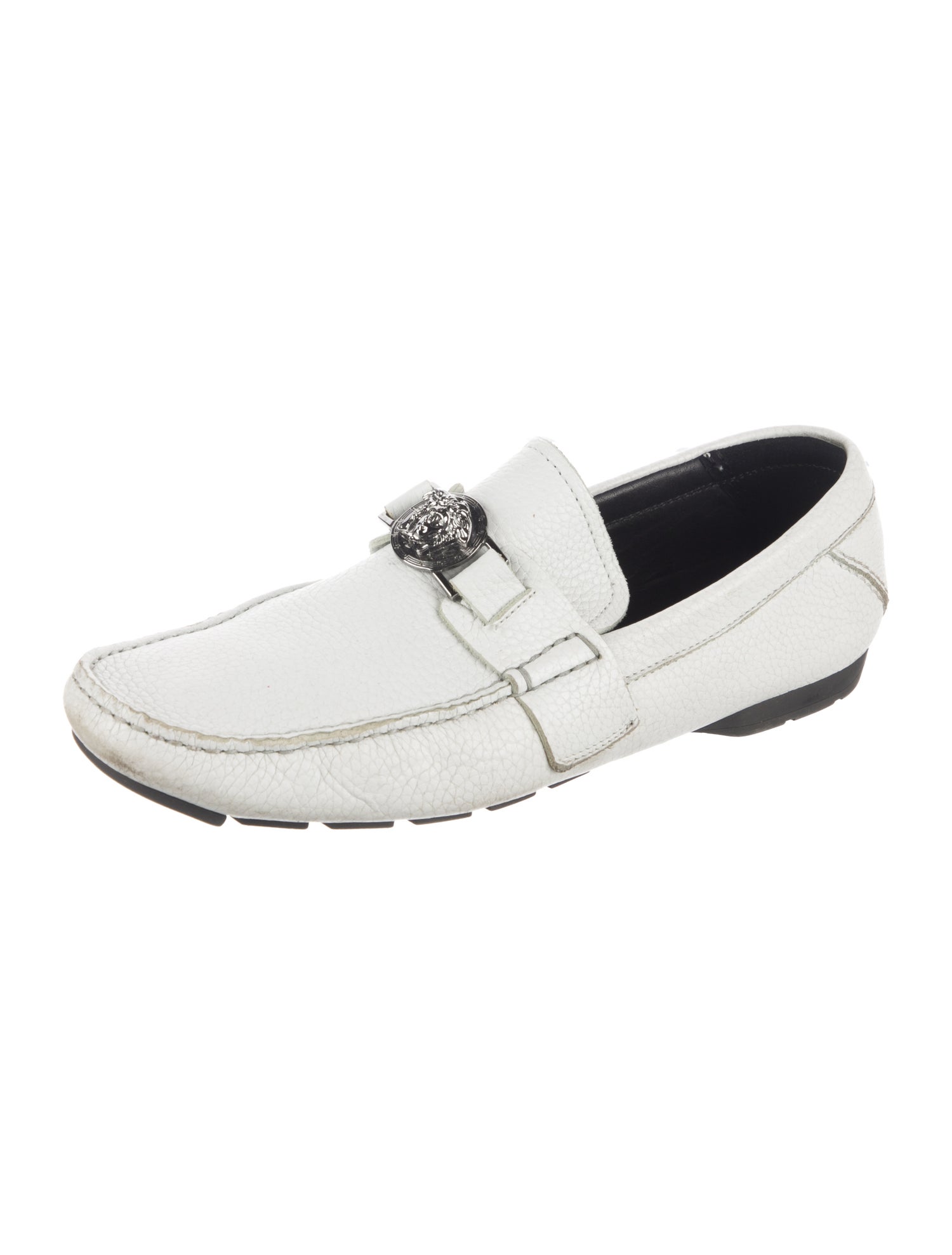 Versace Medusa Insignia Leather Loafers