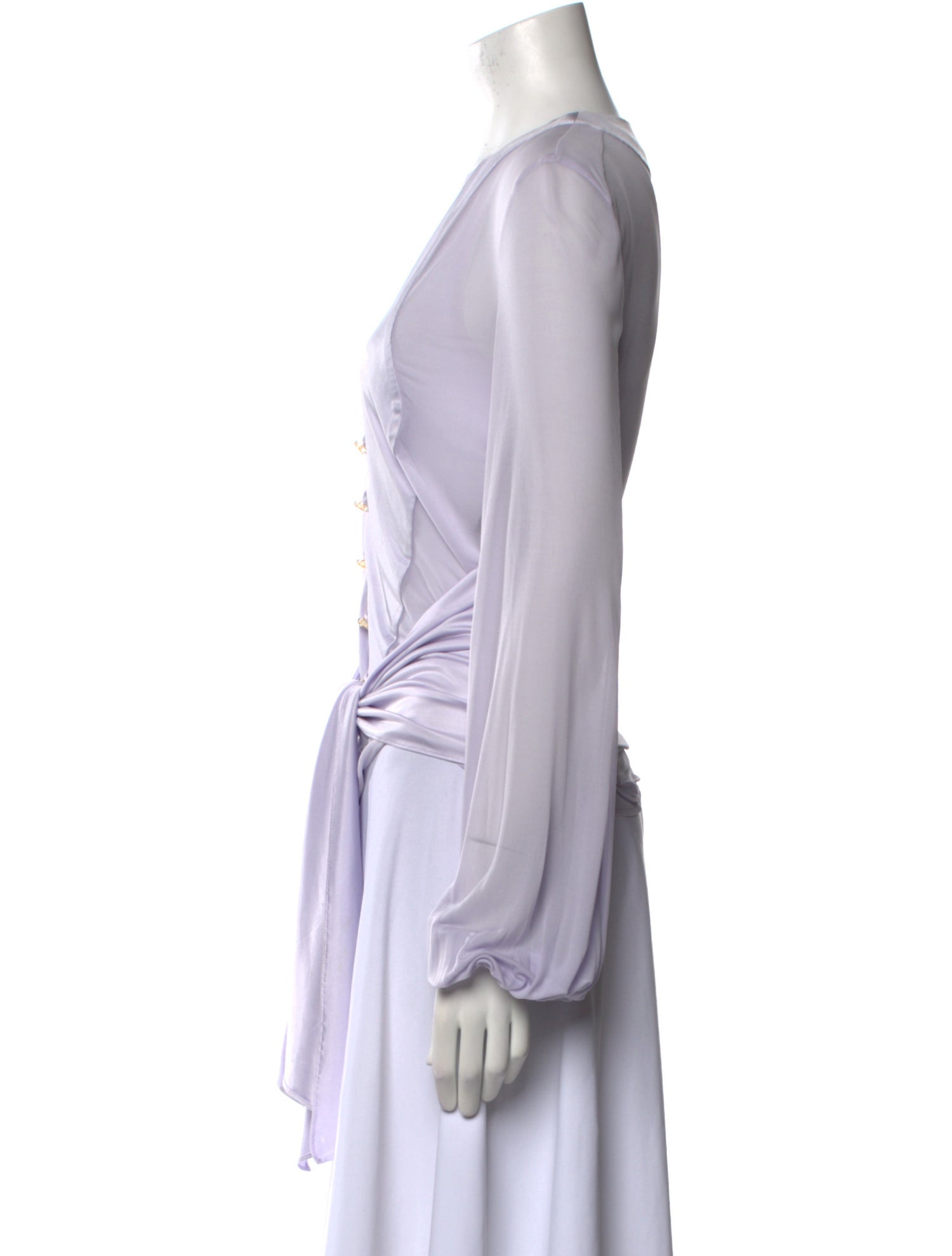 Versace V-Neck Long Sleeve Blouse