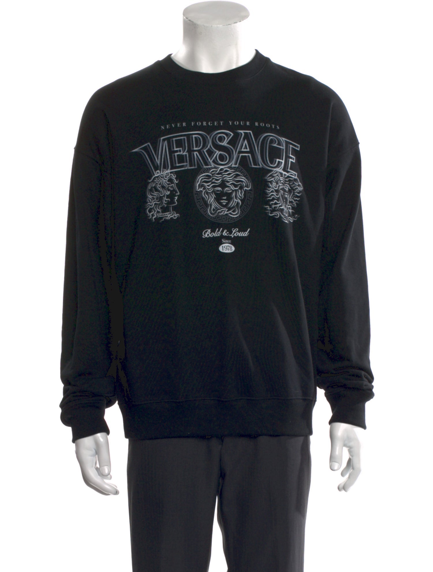 Versace Graphic Print Crew Neck Sweatshirt