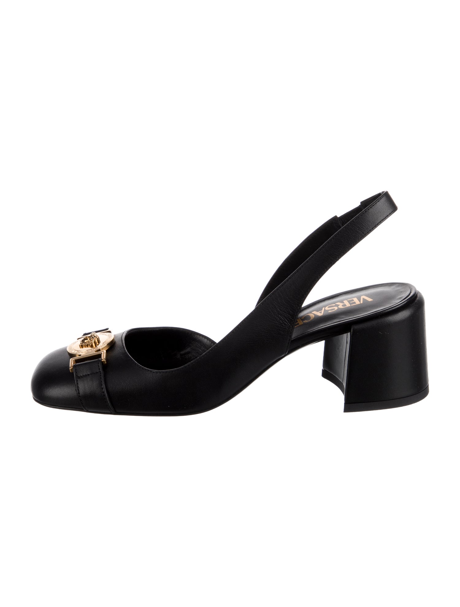 Versace Leather Slingback Pumps w/ Tags
