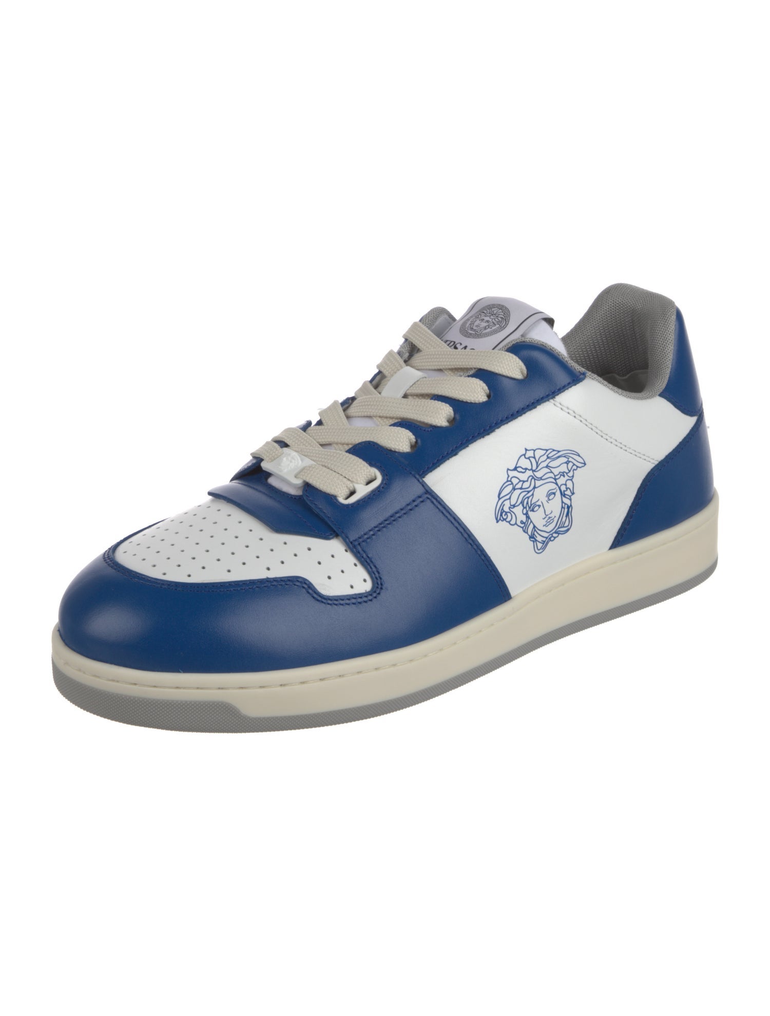 Versace Leather Printed Sneakers w/ Tags