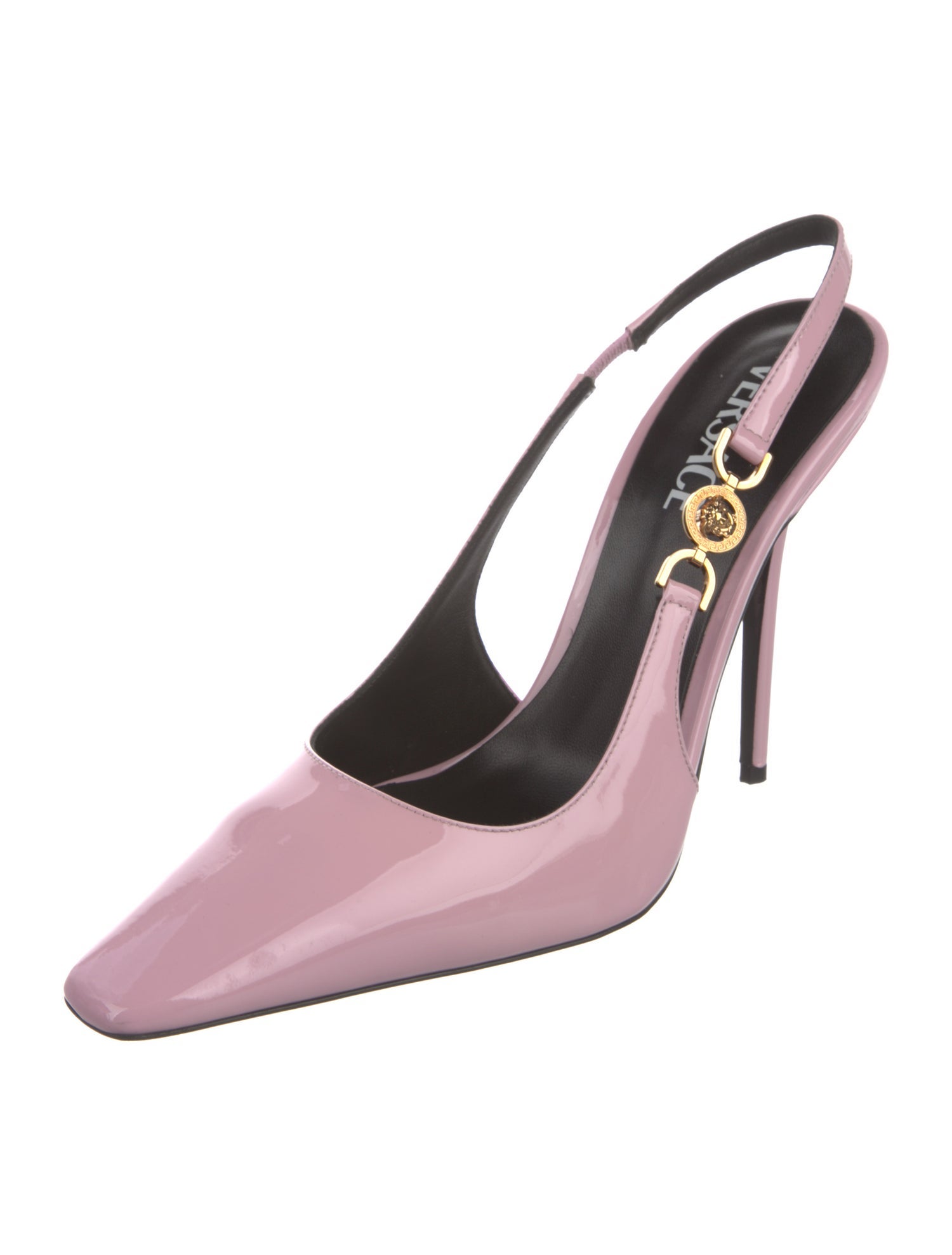 Versace Patent Leather Slingback Pumps