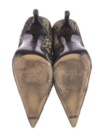 Versace Lace Lace Pattern Boots