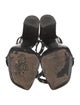 Versace Medusa Insignia Leather T-Strap Sandals