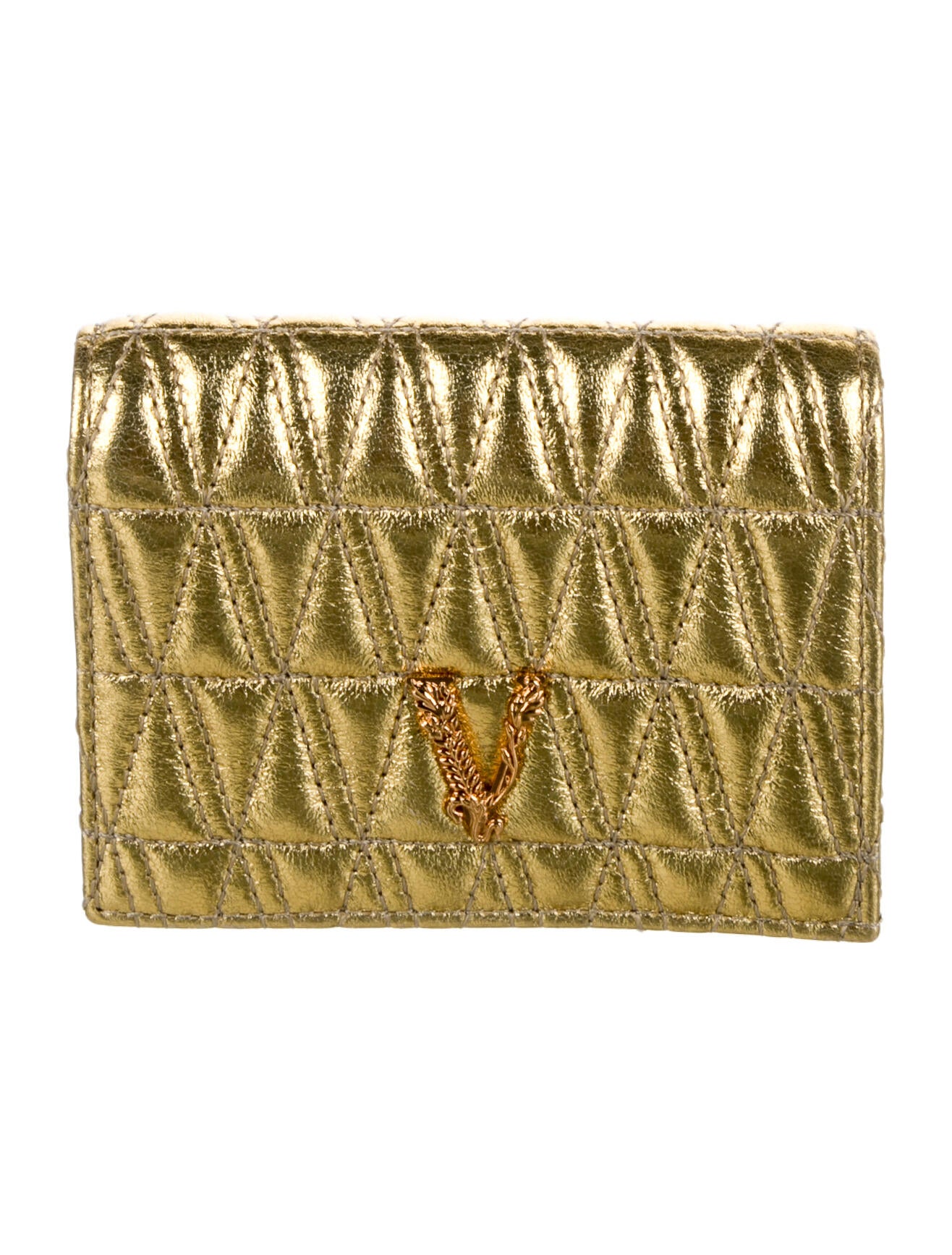 Versace Leather Compact Wallet