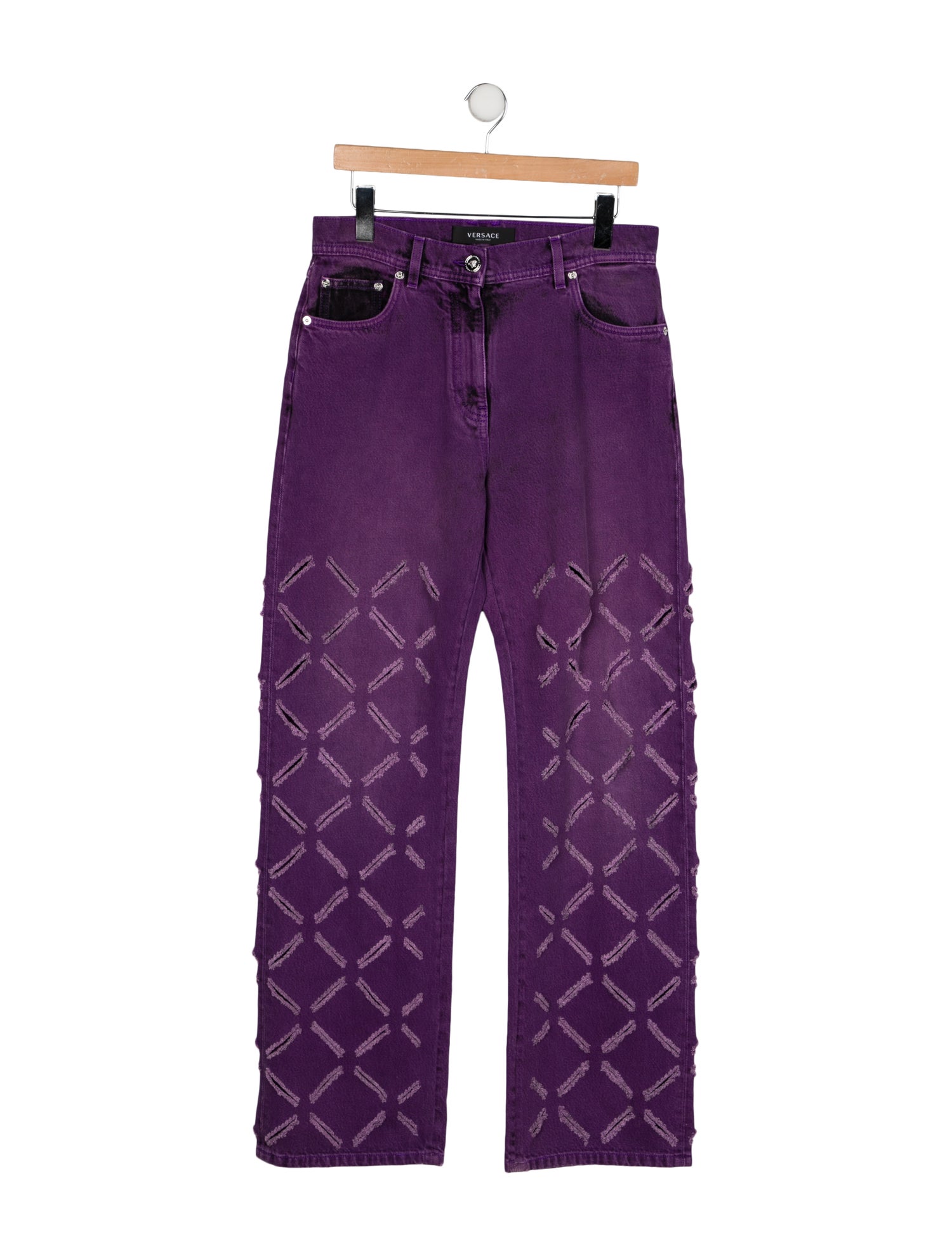 Versace High-Rise Wide Leg Jeans