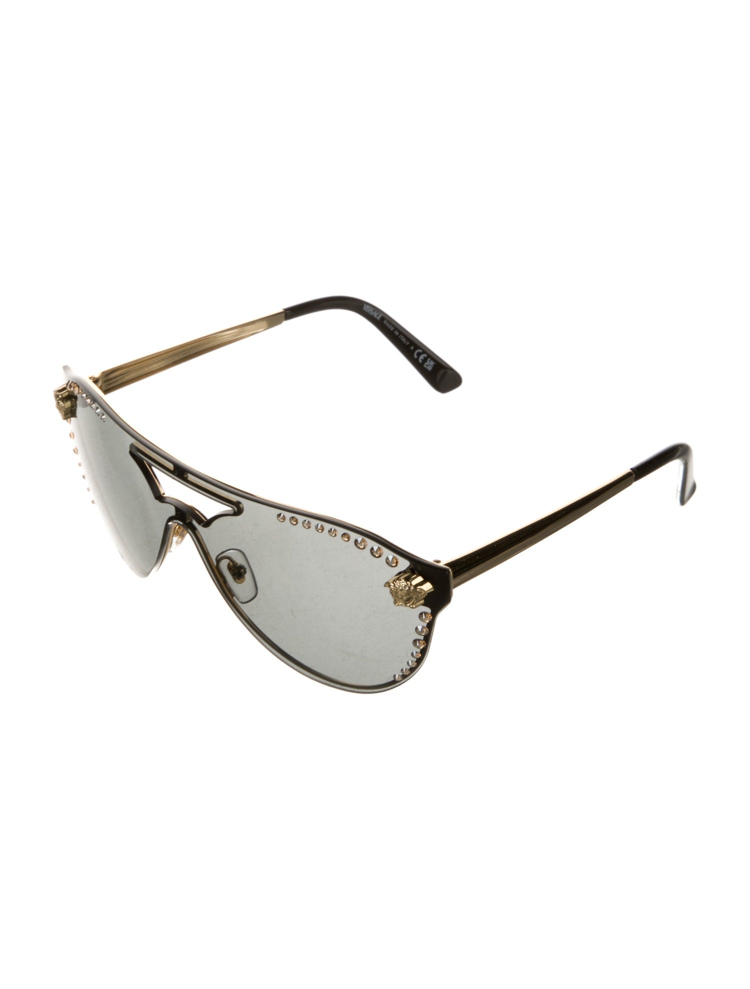 Versace Shield Mirrored Sunglasses