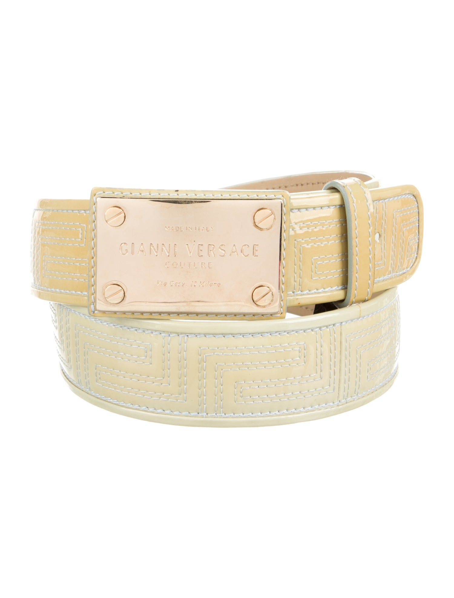 Versace Patent Leather Belt