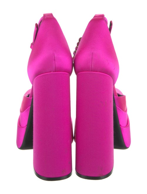 Versace Medusa Insignia Satin D'Orsay Pumps