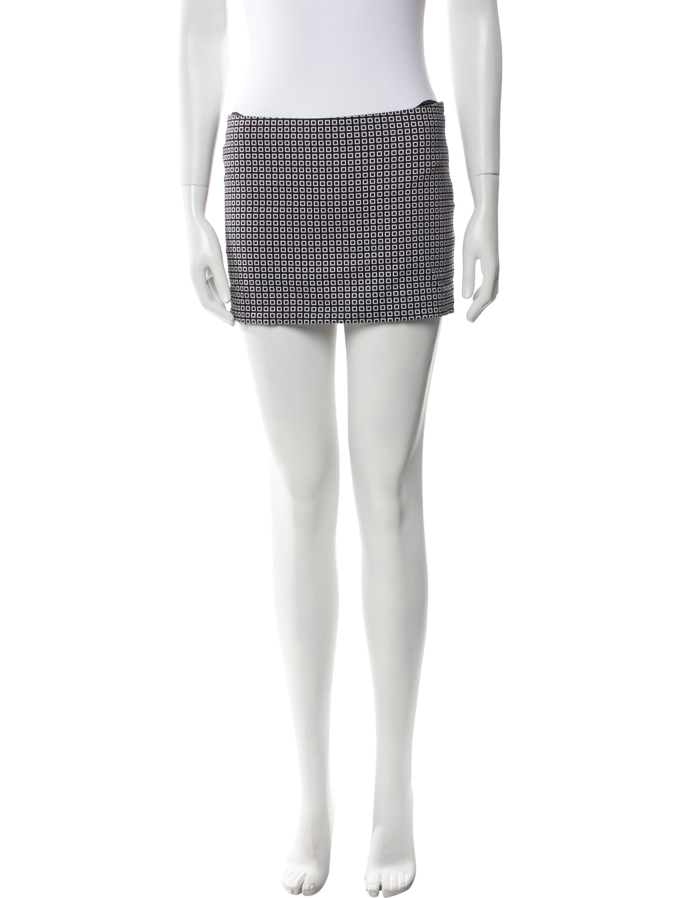 Versace Plaid Print Mini Skirt