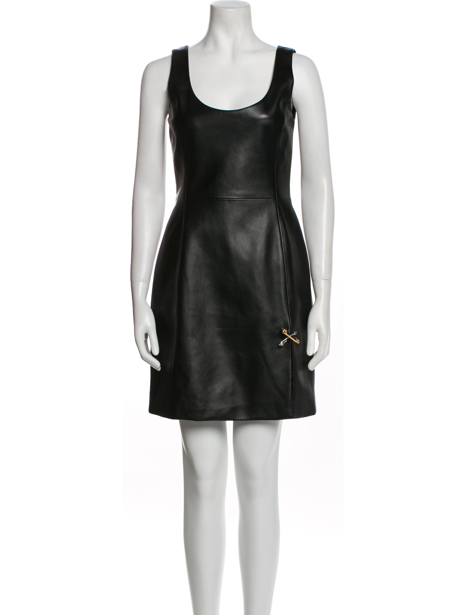 Versace Lamb Leather Mini Dress