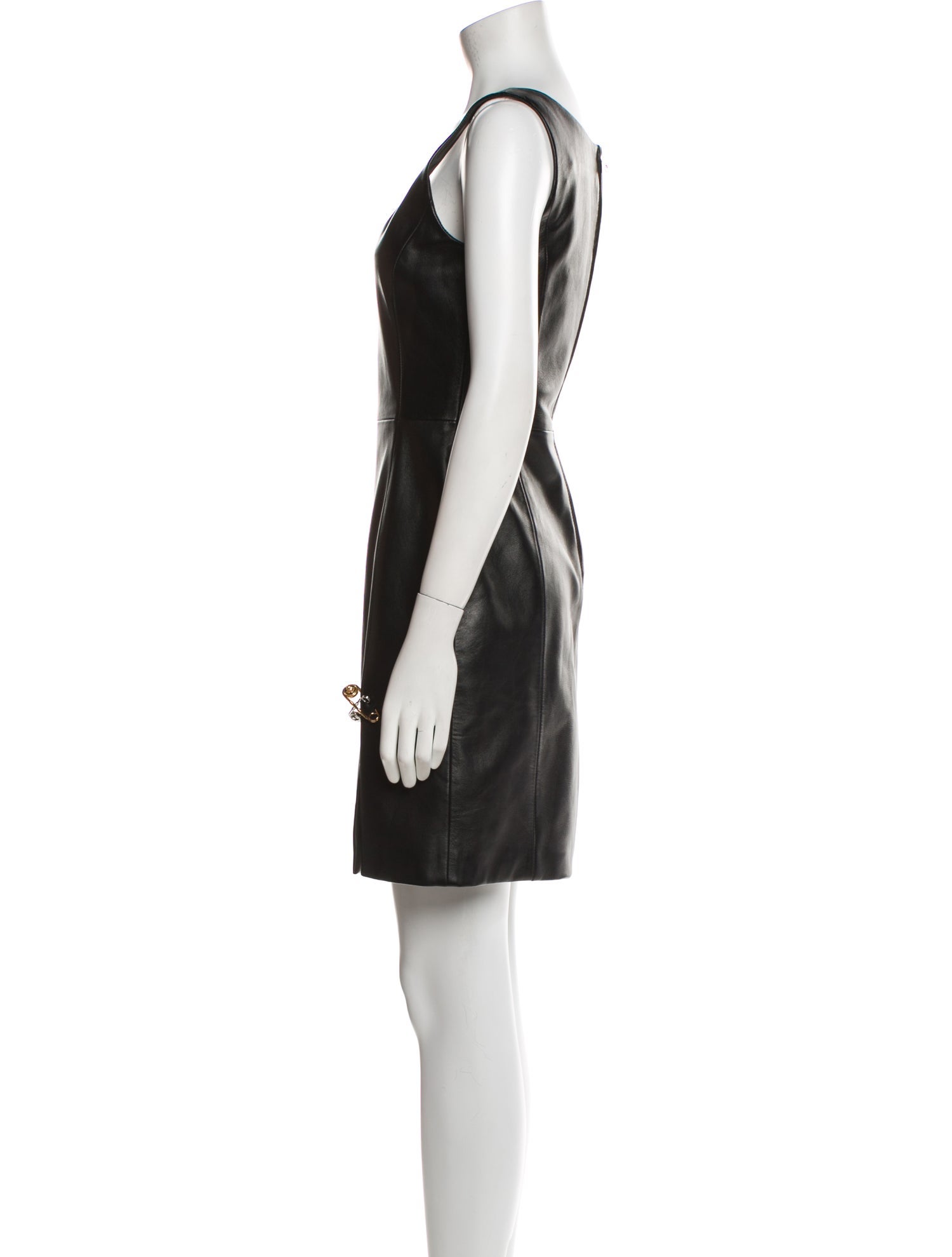 Versace Lamb Leather Mini Dress