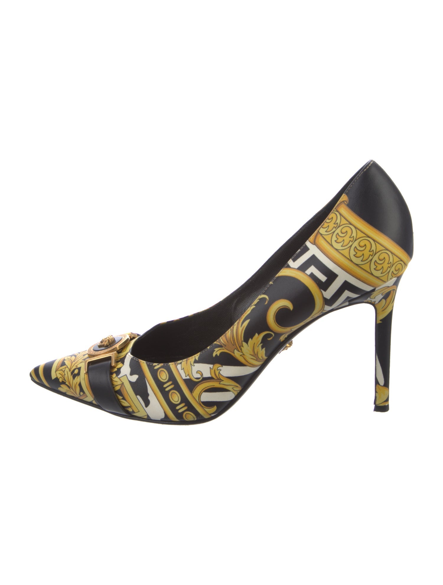 Versace Medusa Insignia Leather Pumps