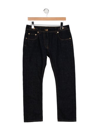 Versace Mid-Rise Straight Leg Jeans