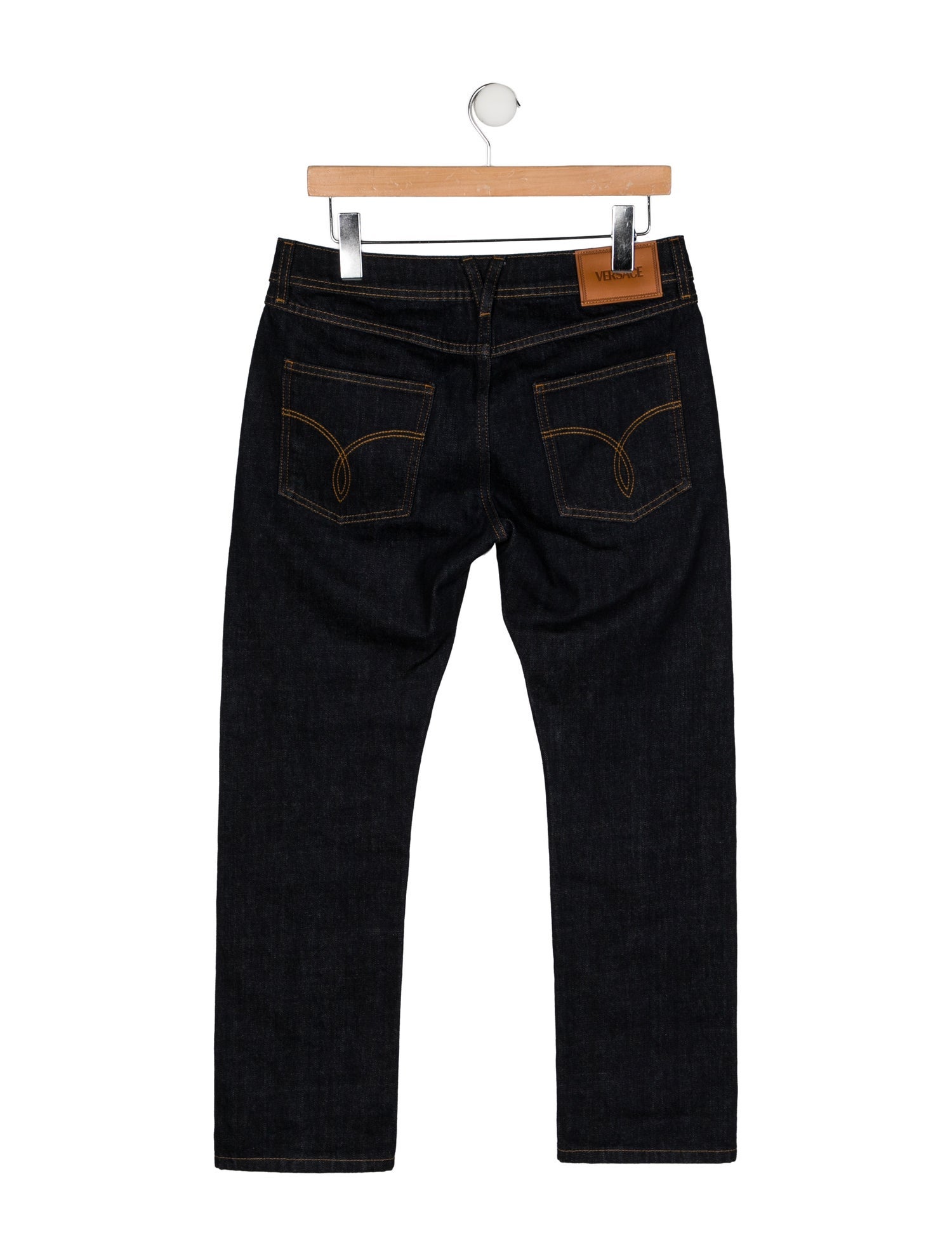 Versace Mid-Rise Straight Leg Jeans