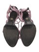 Versace Medusa Insignia Leather T-Strap Sandals