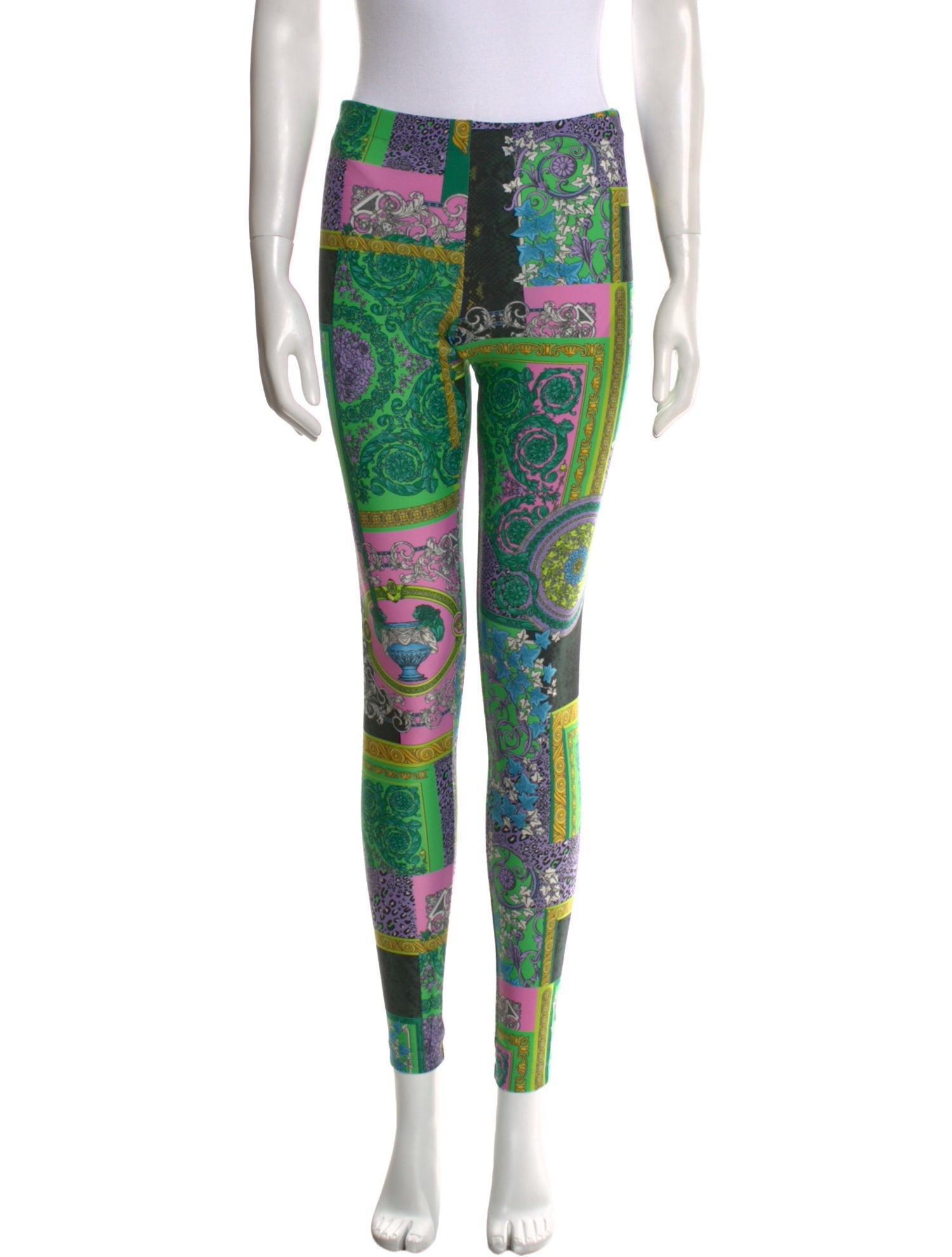 Versace Printed Skinny Leg Pants