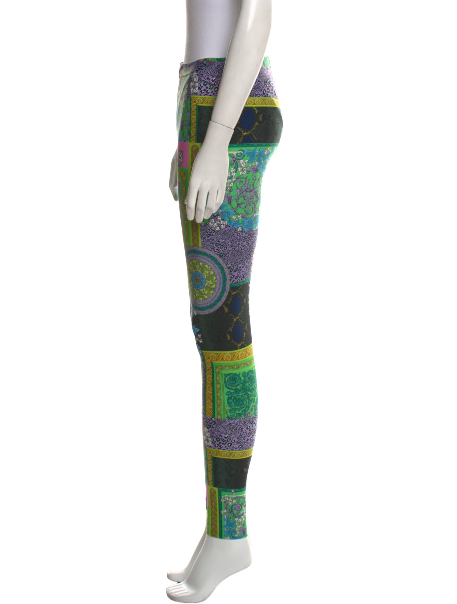 Versace Printed Skinny Leg Pants