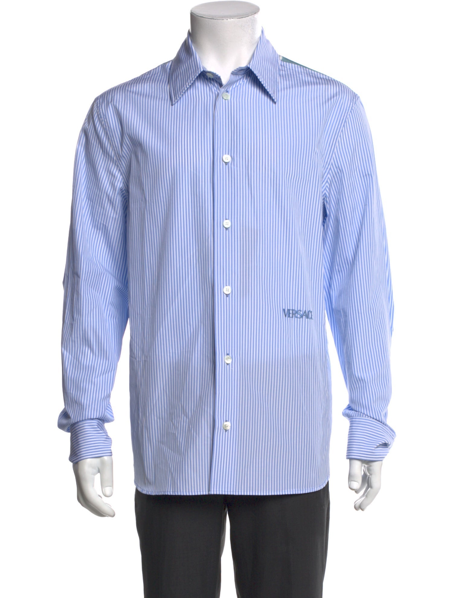 Versace Striped Long Sleeve Dress Shirt w/ Tags