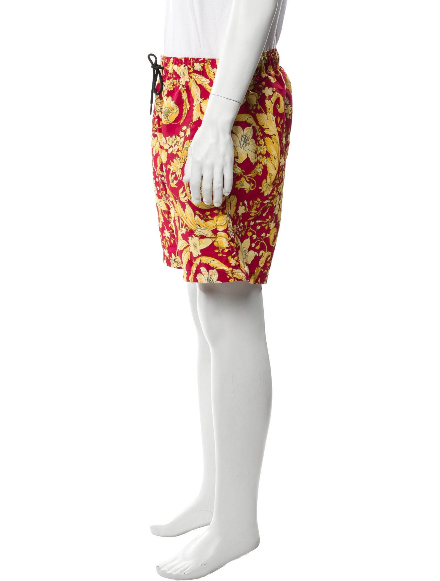 Versace Floral Print Swim Trunks