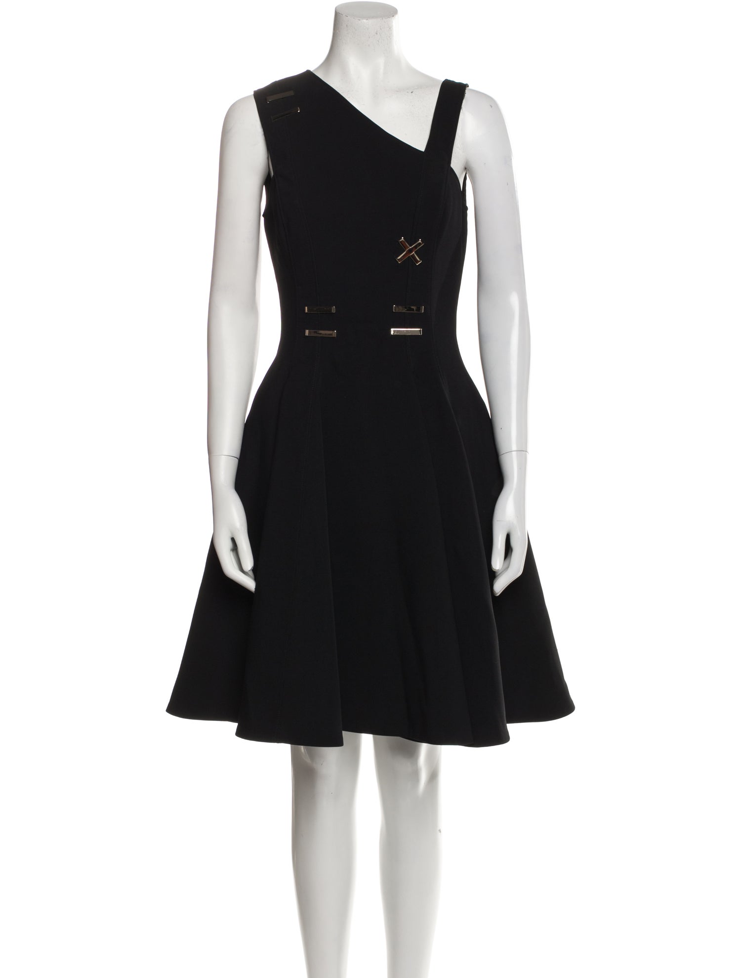 Versace V-Neck Knee-Length Dress