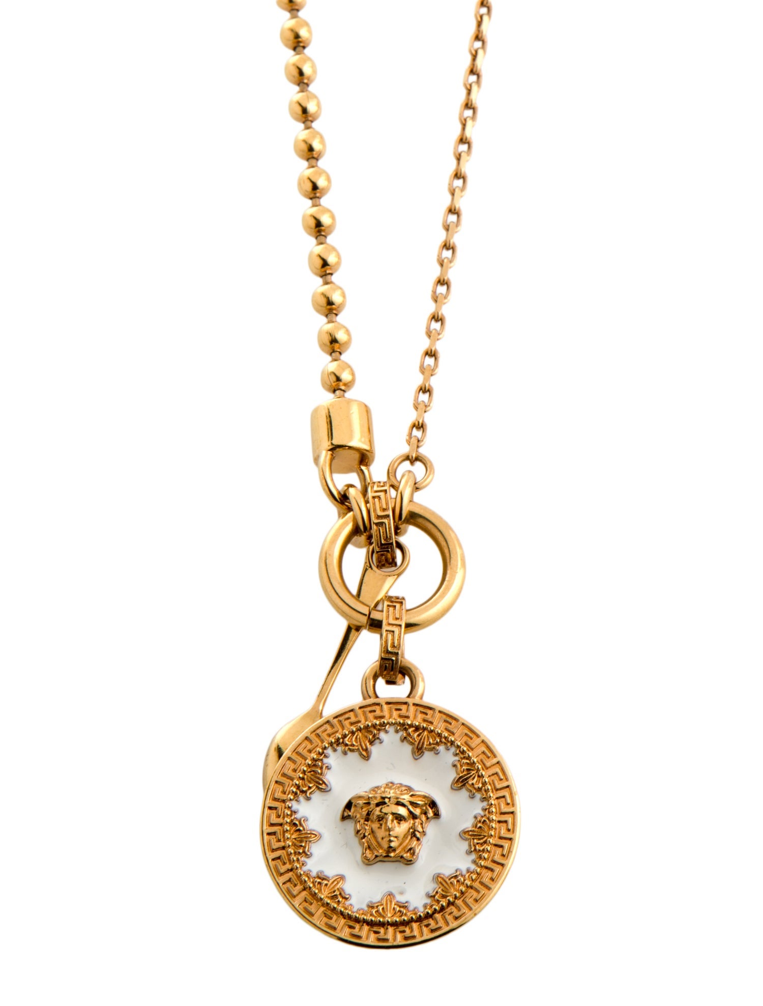 Versace Enamel Cutlerie Charm Neckalce