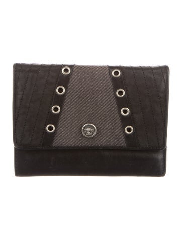 Versace Wallets Leather Printed Bifold Wallet